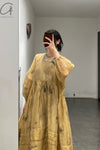 Mutedance 24 Spring/Summer Silk Loose Cardigan Dress MD-MD24SS35-G gold PM142